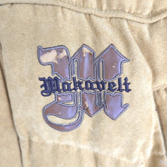 Vintage Makaveli Branded Tupac RARE Beige Puffer Jacket 14/16 Fits Sz Small Y2K - Picture 5 of 16